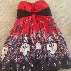 Bebe Strapless Mini Bubble Dress